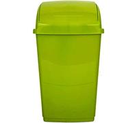 Vision4ever Plastic Swing Flip Top Bin Bullet Bin Waste Dust Rubbish Bins Home Easy To Use and Cleans (Green)