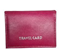 Vision4ever Rose Red Leather Feel Multi-Card Compatibility Travel Wallet for Adults, Unisex, 4 Card Slots, 10.5 x 8 cm, Slim, Faux Leather