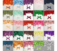 Vision4ever Satin Bows - Mini Pre Tied Ribbon Crafts for DIY Card Making, Wedding Decoration & Gift Wrapping