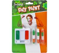 Vision4ever St Patrick's Day Face Body Paint Set Ireland Flag Fancy Dress Green White Orange