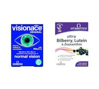 Visionace Original 30 Tablets Bundle with Vitabiotics Ultra Bilberry, Lutein and Zeaxanthin - 30 Tablets