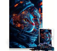 Visionary Cat Astronaut Puzzles for Adults 1000 Puzzles Smart Exercise Light Enjoyment Accurate Edges Holiday Treat (50x75cm)