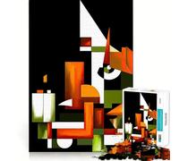 Visionary Geometric Art Jigsaw Puzzles 1000 Piece for Adults Recall Fun Play Firm Fit Secure Assembly Family Fun Night Activity (50x75cm)
