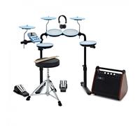 VISIONDRUM Compact Mesh Electronic Drum Kit Amp Pack Blue