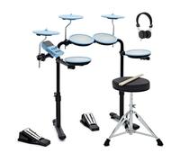 VISIONDRUM Compact Mesh Electronic Drum Set for Kids & Adults, Blue