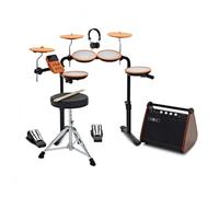 VISIONDRUM Compact Mesh Electronic Drum Set with 50W Amp, Orange