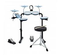 VISIONDRUM Electronic Drum Kit with Stool and Headphones Blue