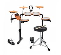 VISIONDRUM Electronic Drum Kit with Stool and Headphones Orange