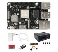 VisionFive 2 Lite RISC-V Single-Board Computer, StarFive JH-7110S SoC 2/4/8GB LPDDR4 WiFi6 BT5.4 HDMI2.0 Gigabit Ethernet, for Education, IIoT, Smart Home, 85 x 56 mm Compact (Metal Case Kit, 4+0GB)
