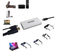 VISIONHMD HDMI to USB C Adapter - 4K 60Hz Effortless Connection with a Provided Cable, for Xreal/Viture/RayNeo/Rokid AR Glasses, from TV Sticks,Set-Top Boxes, Laptops, Blu-Ray Players, PS5/Xbx