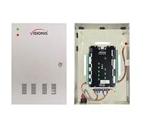 Visionis VS-AXESS-4ETL Version 2.0 Four Door Network Access Control System Panel Controller Board and Power Supply Cabinet for 4 Doors Security with TCP/IP Wiegand and Desktop Software 20,000 Users