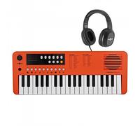 VISIONKEY-1 37 Key Portable Mini Keyboard with Headphones Orange