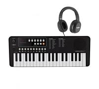 VISIONKEY-1 37 Key Portable Mini Keyboard with Headphones Black