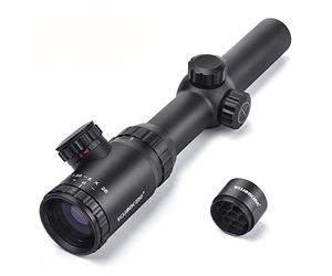VISIONKING 1.25-5x26mm 2nd Focal Plane Rifle Scope, R/B Illuminated Target Dot German Reticle, 100 Yards Field of View with Capped Windage Elevation Turrets for Hunting, Target Shooting, Tactical