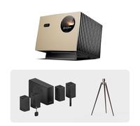 VisionMaster Pro 4K Laser Projector+ThunderBeat 4.1.2+Walnut Tripod Stand