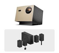 VisionMaster Pro Triple Laser 4K Projector, IMAX Enhanced, 3000 ISO Lumens, 15000:1 Contrast, Optical Zoom, HDR10+, 4ms Low Input Lag, Includes ThunderBeat Surround Sound System