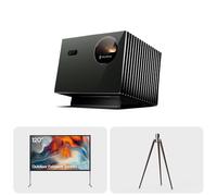 VisionMaster Pro2+120" Outdoor Projector Screen with Stand+ Walnut Tripod Stand