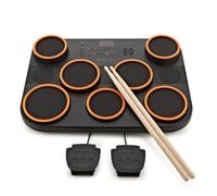 VISIONPAD-9 Tabletop Electronic Mesh Drum Pad with 7 Pads and Pedals | Ideal for Home Practice, Touch Sensitivity Pads, Kick and Hi-Hat Pedals, USB-C MIDI and Headphone Output