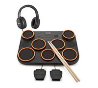 VISIONPAD-9 Tabletop Electronic Mesh Drum Pad with 7 Pads and Pedals | Ideal for Home Practice, Touch Sensitivity Pads, Kick and Hi-Hat Pedals, USB-C MIDI, Headphone Included