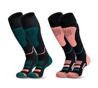 visionreast 2 Pairs Merino Wool Thermal Ski Socks Men & Women Knee High Outdoor Walking Socks Breathable Compression Socks for Cold Weather, Hiking, Snowboarding