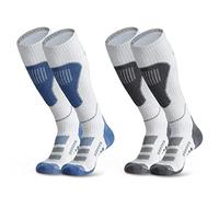 visionreast 2 Pairs Merino Wool Thermal Ski Socks Men & Women Knee High Outdoor Walking Socks Breathable Compression Socks for Cold Weather, Hiking, Snowboarding