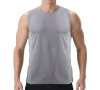 visionreast T Shirts Men Sleeveless Breathable Mens Vest Tank Tops Quick-Dry Athletic Sports Undershirt Lightweight Medium Grey M
