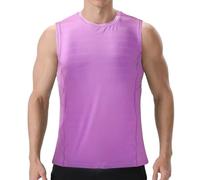 visionreast T Shirts Men Sleeveless Breathable Mens Vest Tank Tops Quick-Dry Athletic Sports Undershirt Lightweight Purple Light M