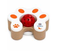 Vision's Cat Toy, Magic Organ Cat Interactive Scratcher Cardboard with Bell Ball, Foldable & Changeable Accordion Shape Exercise Anxiety Relief Toy for Indoor Cats(1PCS)