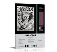 Visions-GrimesWaterproof And Stain Resistant Decorative Paintings Living Room Bedroom, Office Hanging Paintings Free Framing High-definition Posters Creative Home DecorFrame-style08x12inch(20x30cm)