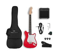 VISIONSTRING Full Size Red Electric Guitar Kit Starter Pack with Amp for Beginners