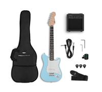 VISIONSTRING Kids Electric Guitar 3/4 Size Electric Guitar Starter Pack with Amp for Beginners Blue