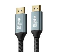 VisionSync 8K DisplayPort Cable 1.4,DP to DP Cable 2M (VESA Certified,8K@60Hz/4K@144Hz/2K@240Hz),Braided 32.4Gbps Display Port Cables Cord Compatible FreeSync G-Sync HDR HDCP Gaming Monitor,TV,PC
