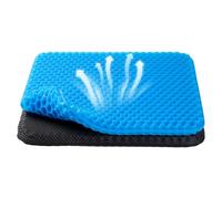 VisionSync Thicker Gel Seat Cushion, 3.5cm Big Breathable Cooling Cushion Washable, Office Chair Ergonomic Cushion for Long Sitting, Home Car Seat Cushions for Back & Sciatica Pain Relief (Blue)