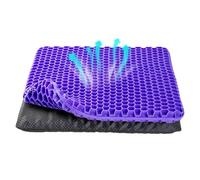 VisionSync Thicker Gel Seat Cushion, 3.5cm Big Breathable Cooling Cushion Washable, Office Chair Ergonomic Cushion for Long Sitting, Home Car Seat Cushions for Back & Sciatica Pain Relief (Purple)