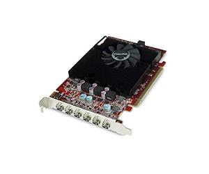 VisionTek Radeon 7750 2GB GDDR5 6 4k Monitor Graphics Card, 6 Mini DisplayPorts, AMD Eyefinity 2.0, PCI Express 3.0 Video Card, 7.1 Surround Sound (900614) ,Black, Red