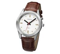 VISIONU English Talking Watch with Alarm, Speaking Date and Time, White Dial