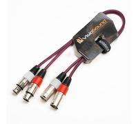 VisioSound 2 x Male XLR to 2 x Female XLR Balanced Microphone Twin Lead/Audio Patch Cable - 3 Colours1 (0.5m-purple)