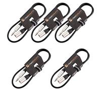 VisioSound 5 x Male XLR to 6.35mm Stereo TRS Jack Lead/Balanced Signal/Audio Patch Cable (Black, 1m, Pack of 5)
