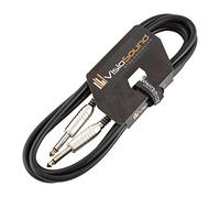 VisioSound 6.35mm 1/4" Jack to 1/4" Jack PA Speaker Cable/Guitar Amp Head/Cab Lead 2m