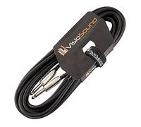 VisioSound 6.35mm 1/4" Jack to 1/4" Jack PA Speaker Cable/Guitar Amp Head/Cab Lead 6m