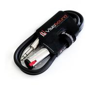VisioSound 6.35mm 1/4" Male to Female Stereo TRS Jack Lead/Gold Headphone Extension Cable 1m Black