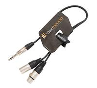 VisioSound 6.35mm 1/4" Stereo TRS Jack to 1 x Male & 1 x Female XLR/Insert Lead with XLR In/Out 0.5m