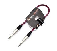 VisioSound 6.35mm 1/4" Stereo TRS Jack to TRS Jack Lead/Balanced Signal Audio Patch Cable (0.5m, Purple)