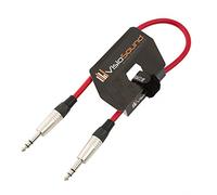 VisioSound 6.35mm 1/4" Stereo TRS Jack to TRS Jack Lead/Balanced Signal Audio Patch Cable 0.5m Red