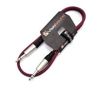 VisioSound 6.35mm 1/4" Stereo TRS Jack to TRS Jack Lead/Balanced Signal Audio Patch Cable (1m, Purple)