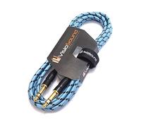 VisioSound 6.35mm 1/4" Stereo TRS Jack to TRS Jack Lead/Balanced Signal Audio Patch Cable (3m, Blue/Black)