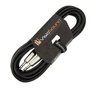 VisioSound 6.35mm 1/4" Stereo TRS Jack to TRS Jack Lead/Balanced Signal Audio Patch Cable 6m Black