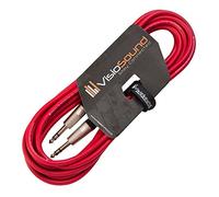 VisioSound 6.35mm 1/4" Stereo TRS Jack to TRS Jack Lead/Balanced Signal Audio Patch Cable 6m Red