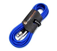 VisioSound Female XLR to 6.35mm 1/4" Mono Jack Lead/Microphone/Signal Cable / 6 Colours 10m Blue