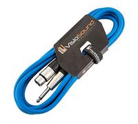 VisioSound Female XLR to 6.35mm 1/4" Mono Jack Lead/Microphone/Signal Cable / 6 Colours 3m Blue